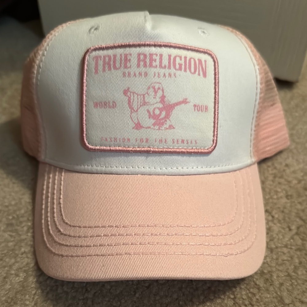 True Religion Pink and White Cap *NEVER WORN*
